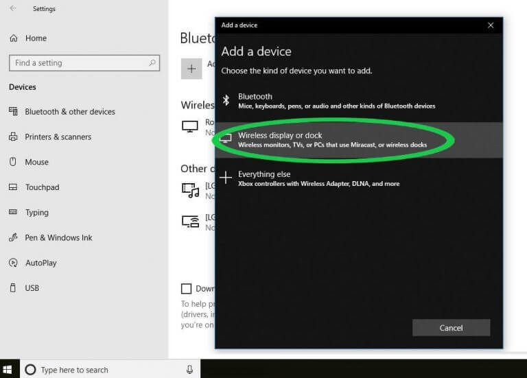 Roku skærm spejling fungerer ikke på Windows 10