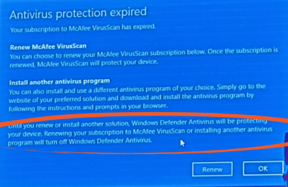 antivirusbeskyttelse udløbet windows 10