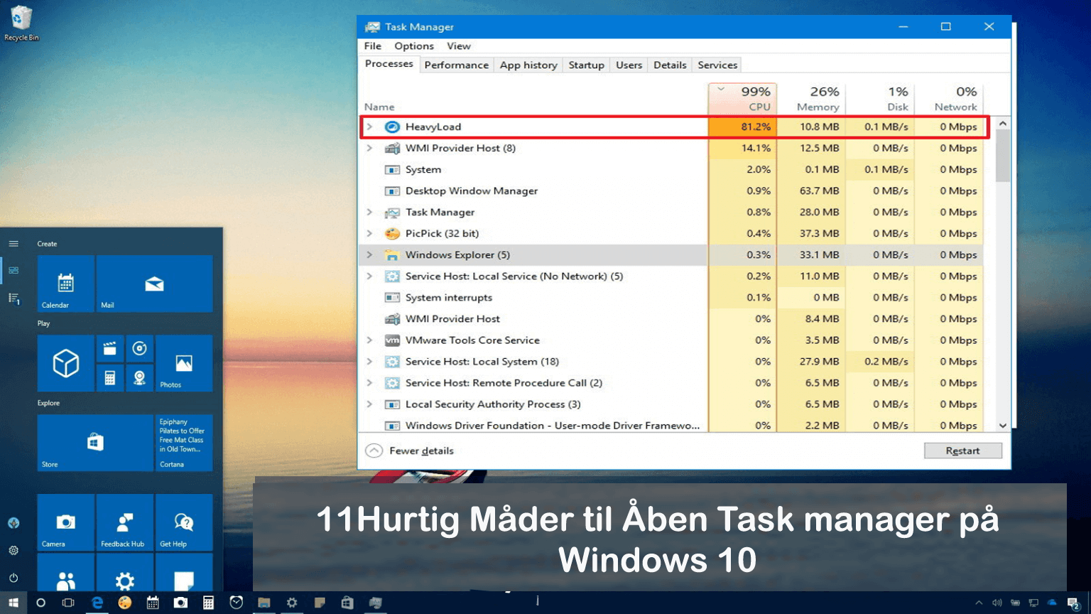 11 Hurtig Måder til Åben Task manager på Windows 10