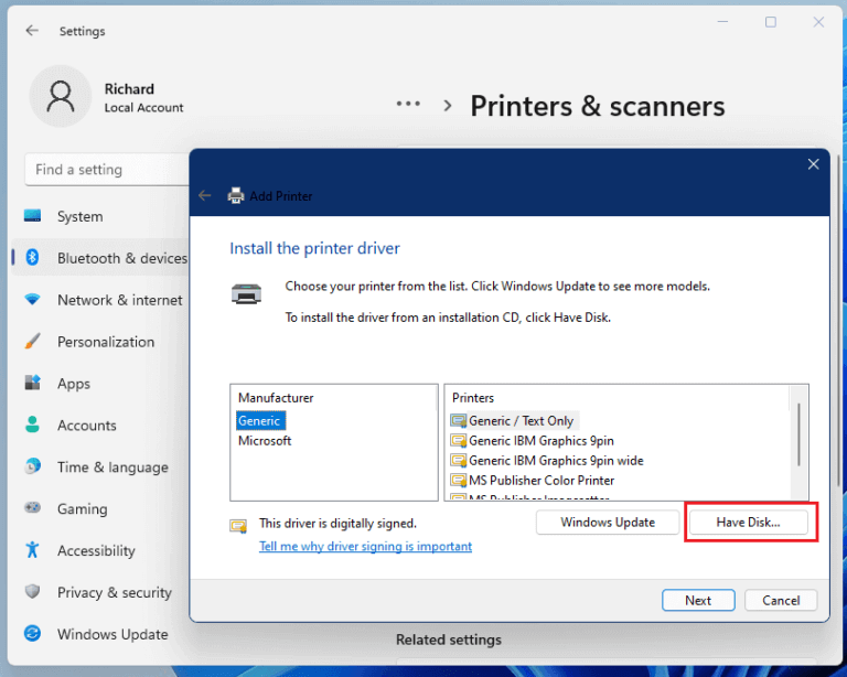 Sådan tilføjes printer i Windows 11