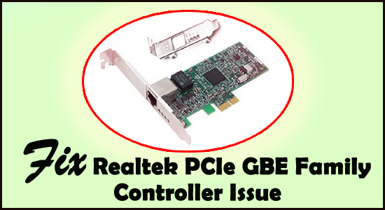 Realtek PCIe GBE familie controller ethernet virker ikke
